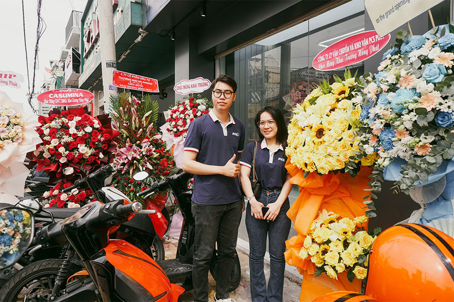 PCS POST chúc mừng đối tác Datbike khai trương cửa hàng mới