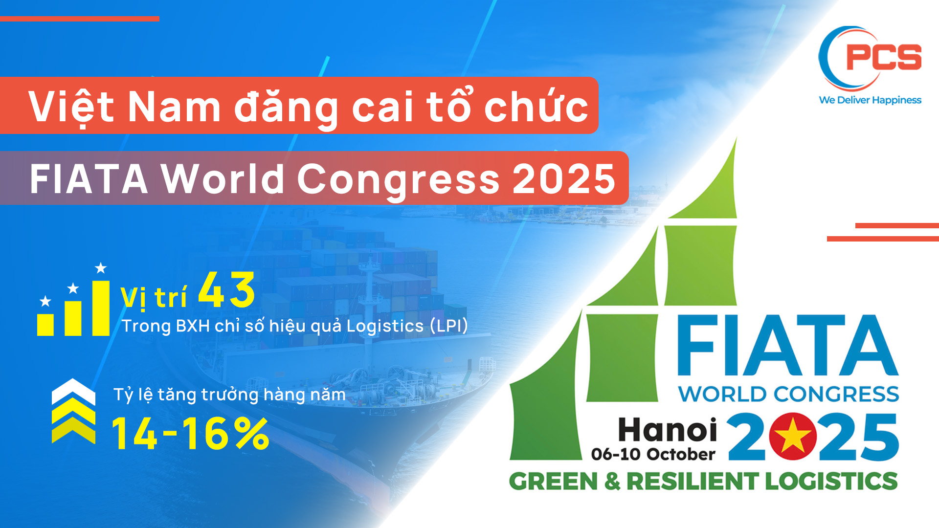 Việt Nam đăng cai tổ chức FIATA World Congress 2025 tại Hà Nội
