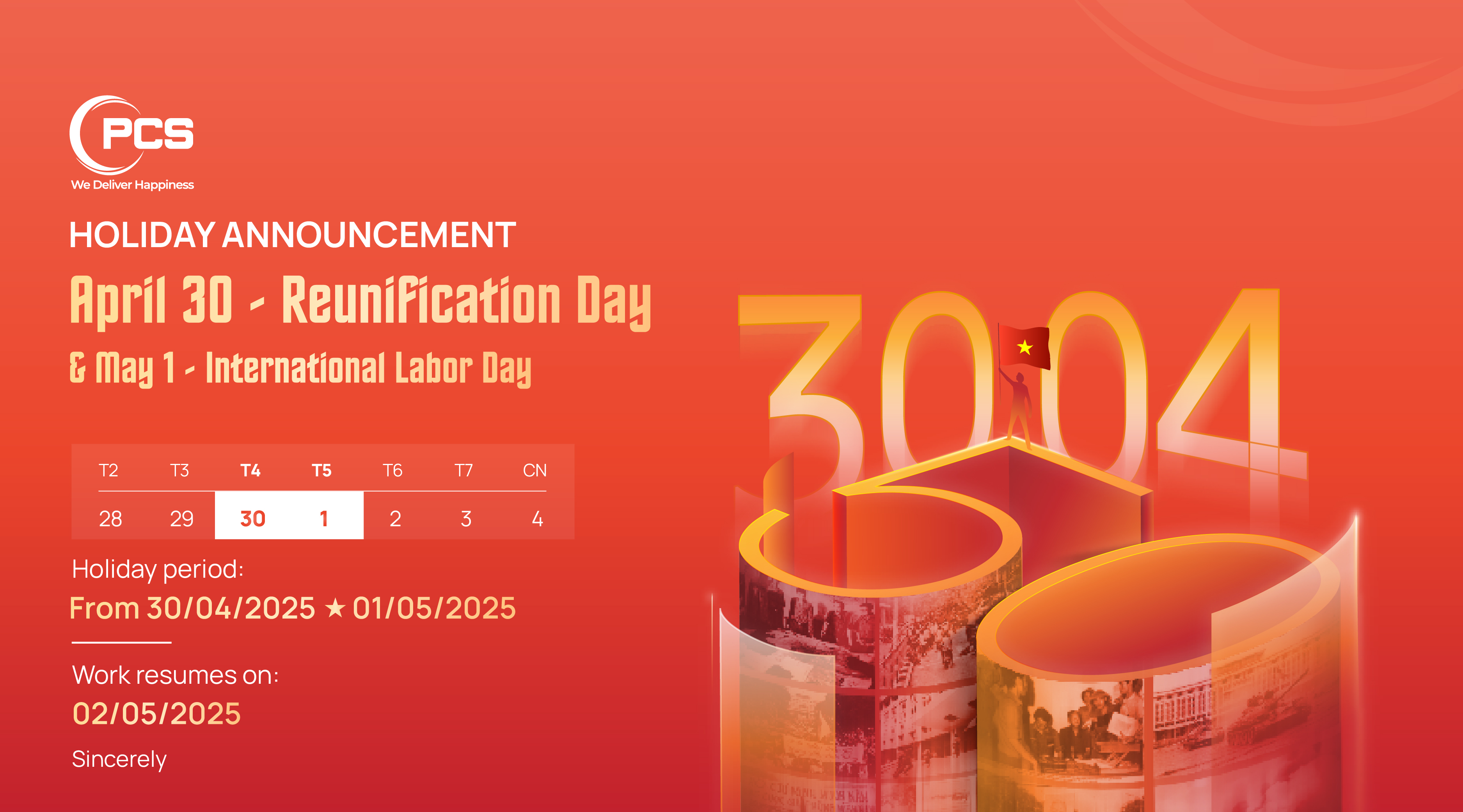 Announcement: April 30th & May 1st – 50 Years of a Reunified Homeland