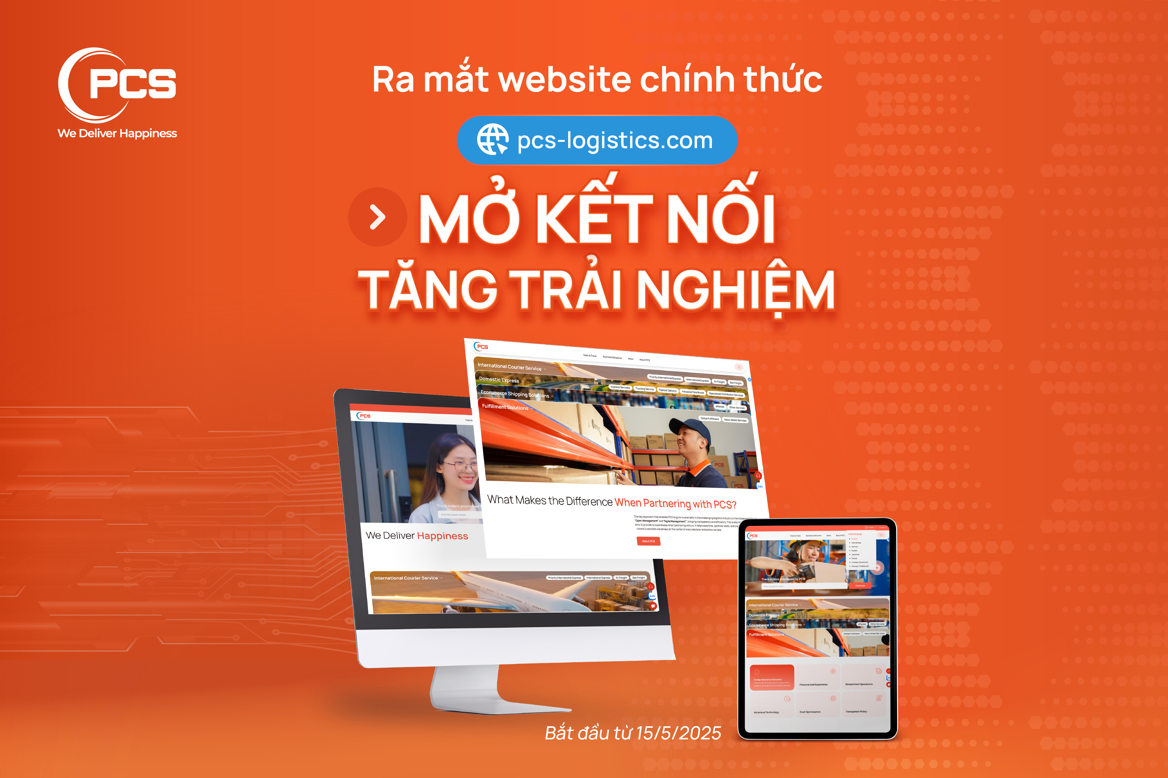 Ra mắt website PCS Logistics: Hành trình số hoá vì trải nghiệm khách hàng