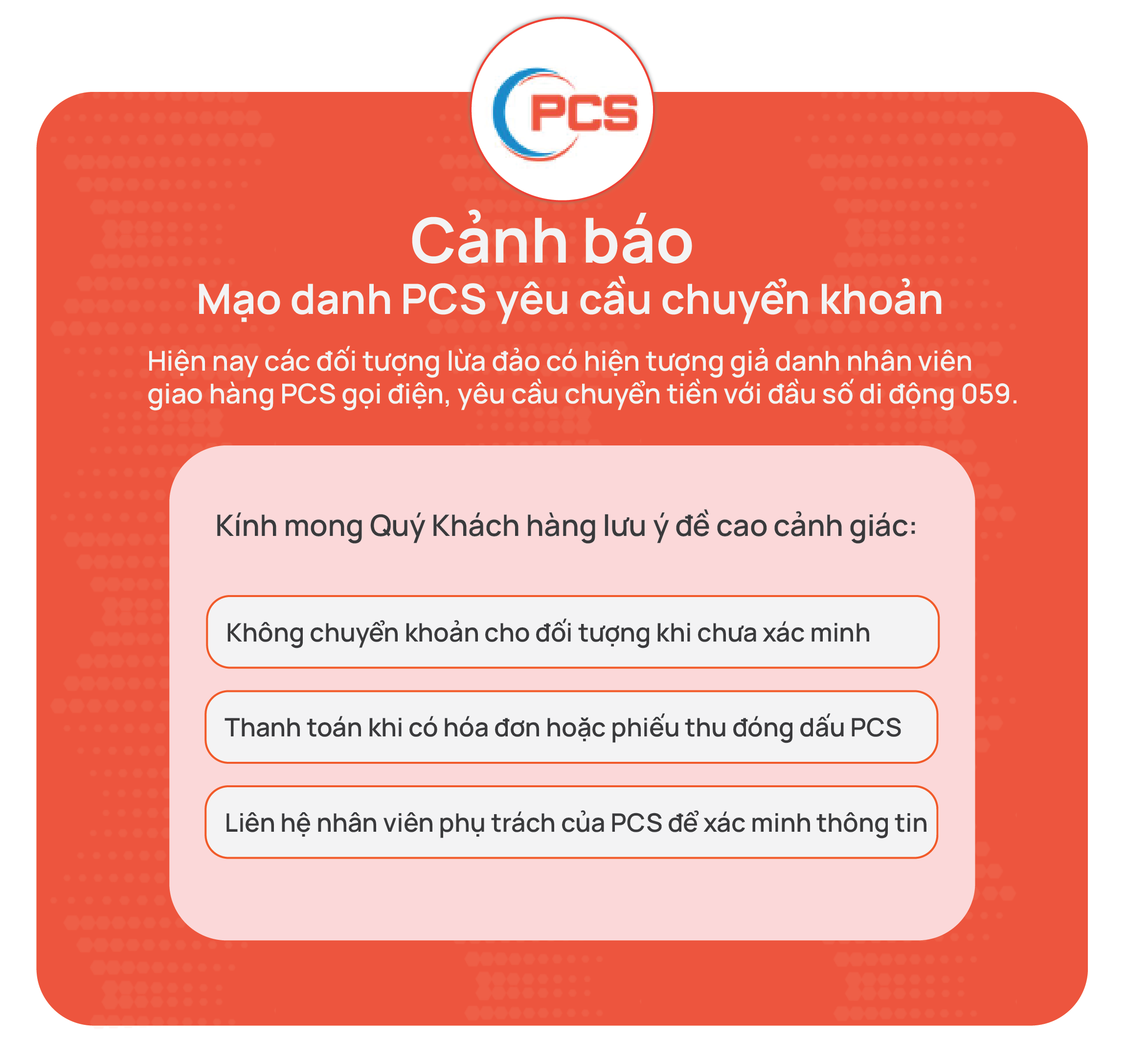 Cảnh báo lừa đảo