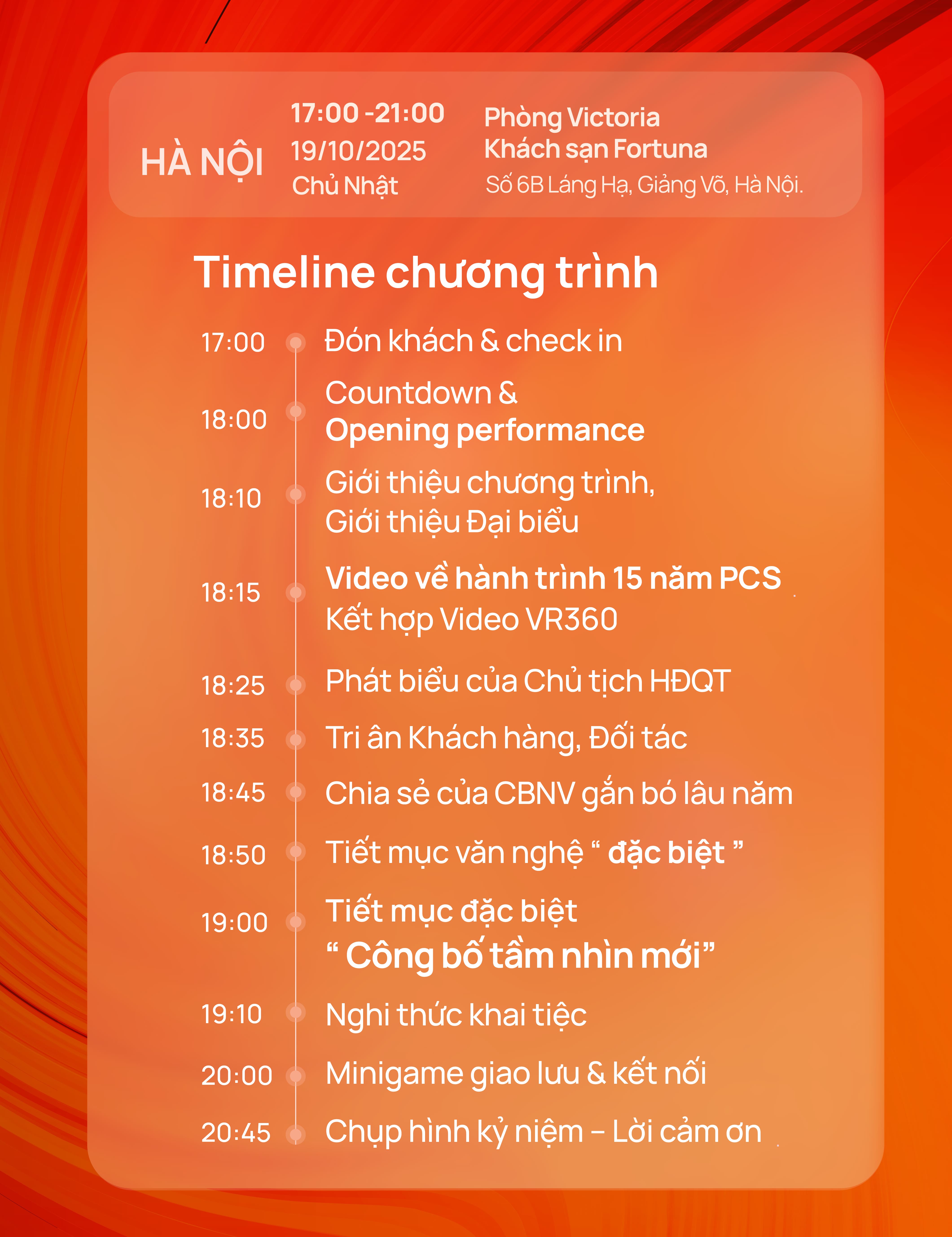 Kỷ niệm 15 năm công ty PCS Logistics Lễ kỷ niệm 15 năm thành lập PCS