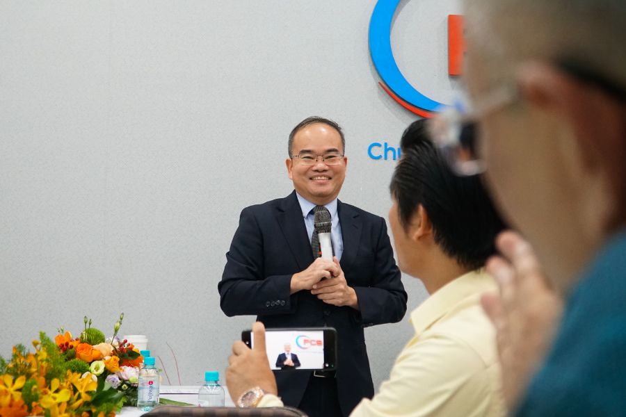 &Ocirc;ng Trần Quốc Dũng - Gi&aacute;m đốc Trung t&acirc;m Kỹ thuật Ti&ecirc;u chuẩn Đo lường Chất lượng 3 (QUATEST 3) ph&aacute;t biểu tại sự kiện