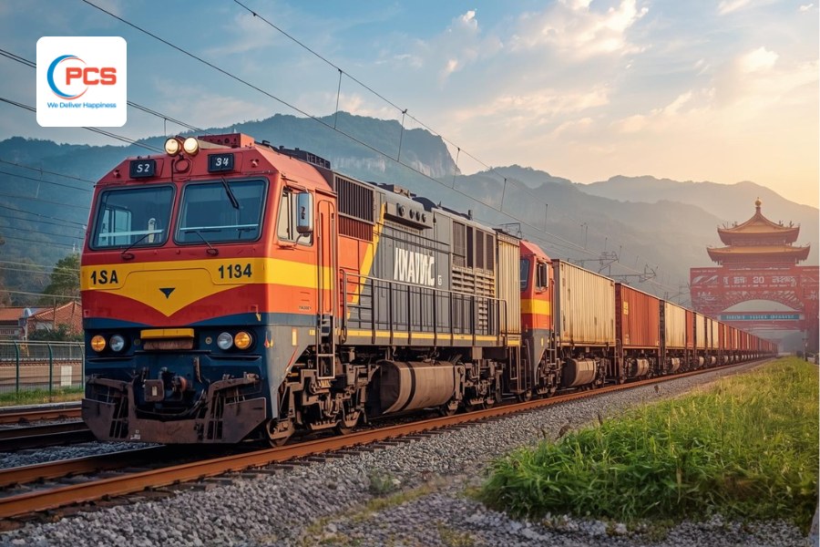 Vận chuyển hàng hóa đi Trung quốc bằng đường sắt tại PCS Logistics Vận chuyển hàng hóa đi Trung quốc bằng đường sắt tại PCS Logistics