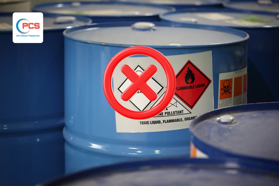 PCS Logistics restricts the transportation of flammable and explosive substances.