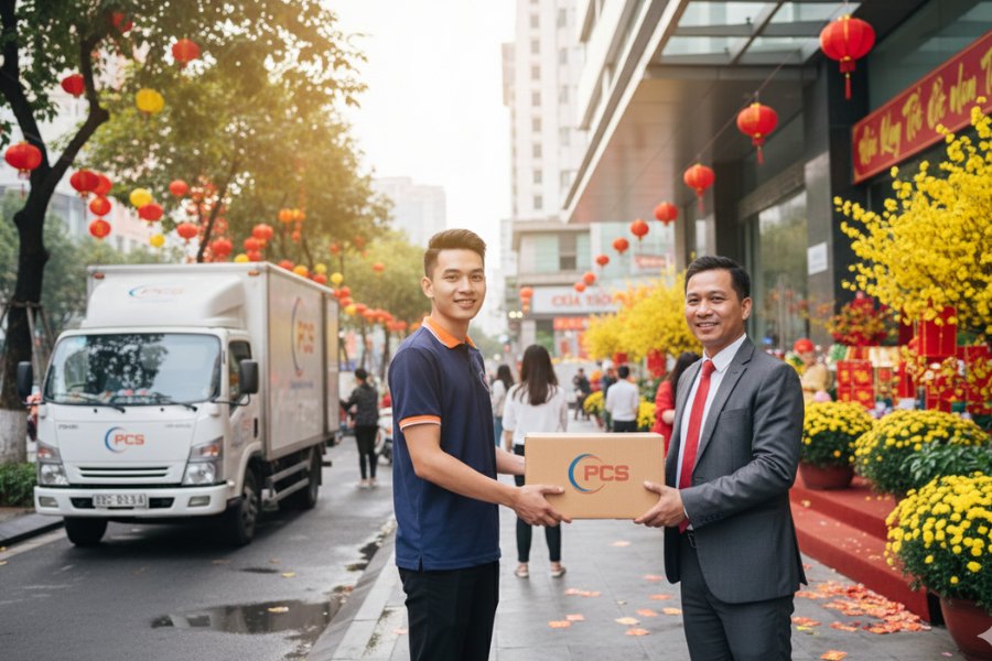 PCS Logistics vận chuyển qu&agrave; tết đến tận tay kh&aacute;ch h&agrave;ng