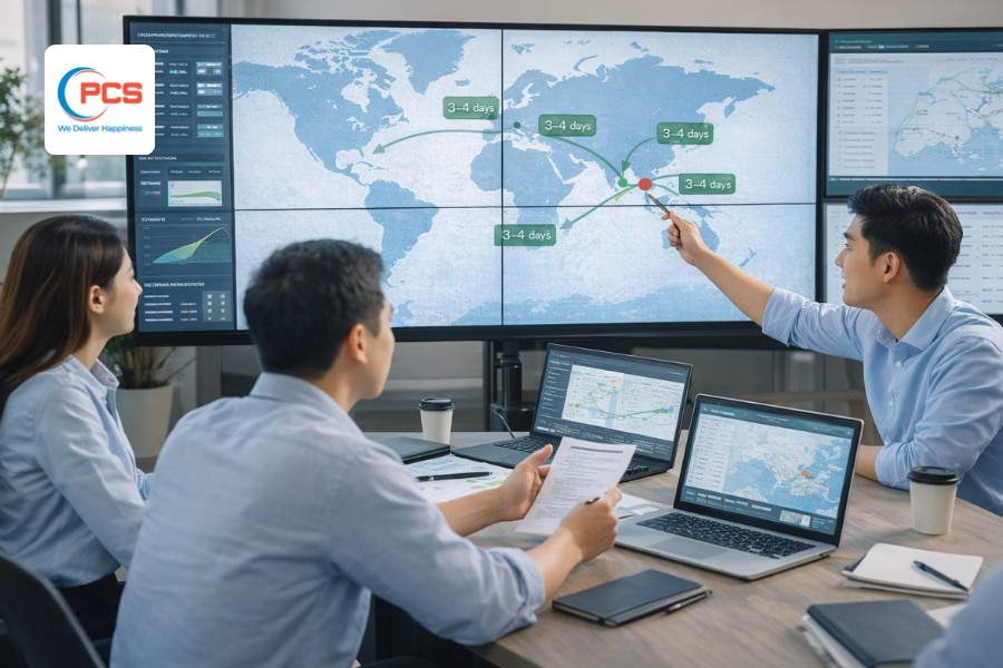 Thời gian giao h&agrave;ng Airport to Door được x&aacute;c định theo từng tuyến v&agrave; khu vực nhận h&agrave;ng.