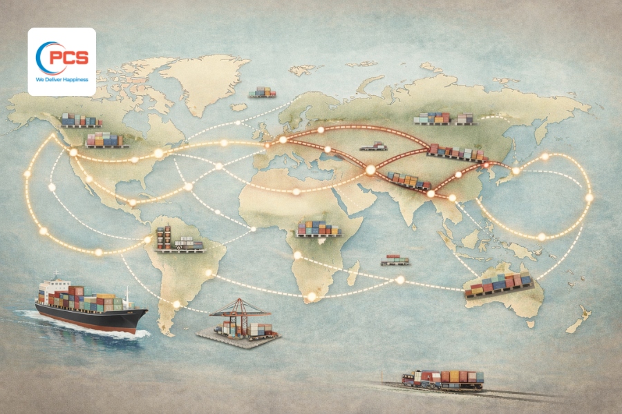 vận chuyển h&agrave;ng h&oacute;a đường biển l&agrave; huyết mạch kết nối to&agrave;n cầu