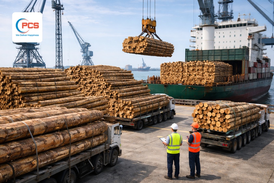 Vận chuyển gỗ bằng đường biển ph&ugrave; hợp cho khối lượng lớn, chi ph&iacute; tối ưu v&agrave; tuyến quốc tế.