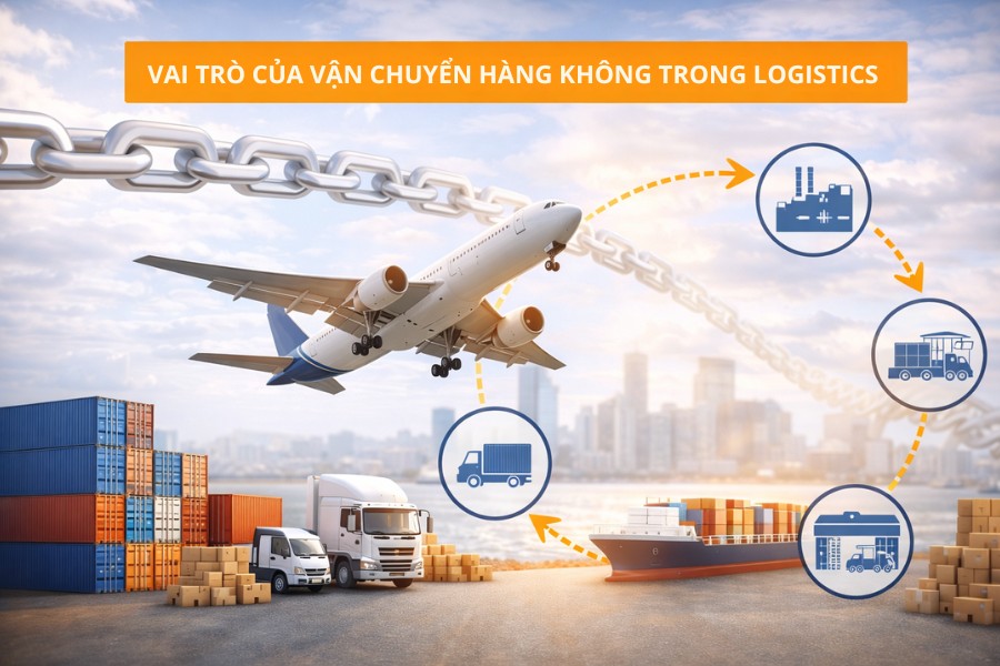 Vận chuyển h&agrave;ng kh&ocirc;ng l&agrave; phương thức ưu ti&ecirc;n cho những mặt h&agrave;ng cần chuyển gấp