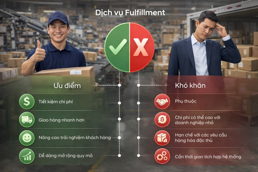 Phân tích ưu nhược điểm của dịch vụ Fulfillment mang lại Phân tích ưu nhược điểm của dịch vụ Fulfillment mang lại