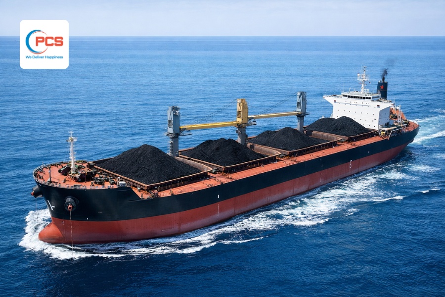 Một số mặt h&agrave;ng như than đ&aacute;, nguy&ecirc;n liệu th&ocirc; qu&aacute; nặng cần phải chuyển sang vận tải đường biển