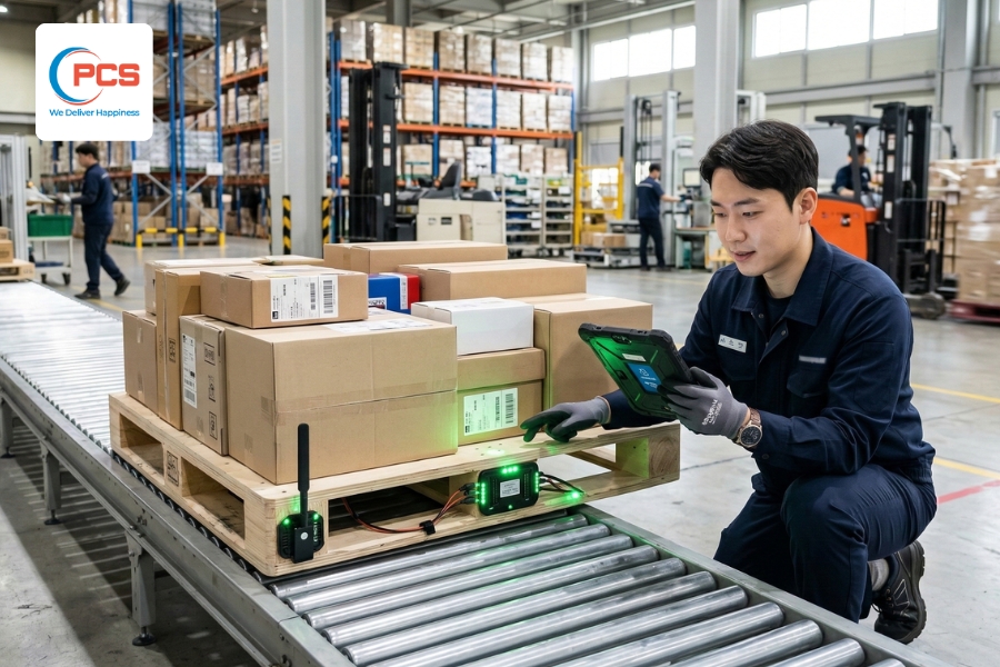 Smart Pallets integrate modern sensor technology to track cargo location and condition in real time.