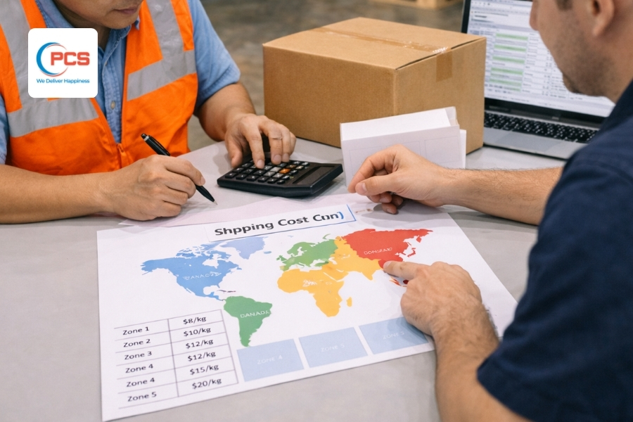 Chi phí vận chuyển cũng phụ thuộc vào phạm vi vận chuyển Chi phí vận chuyển cũng phụ thuộc vào phạm vi vận chuyển