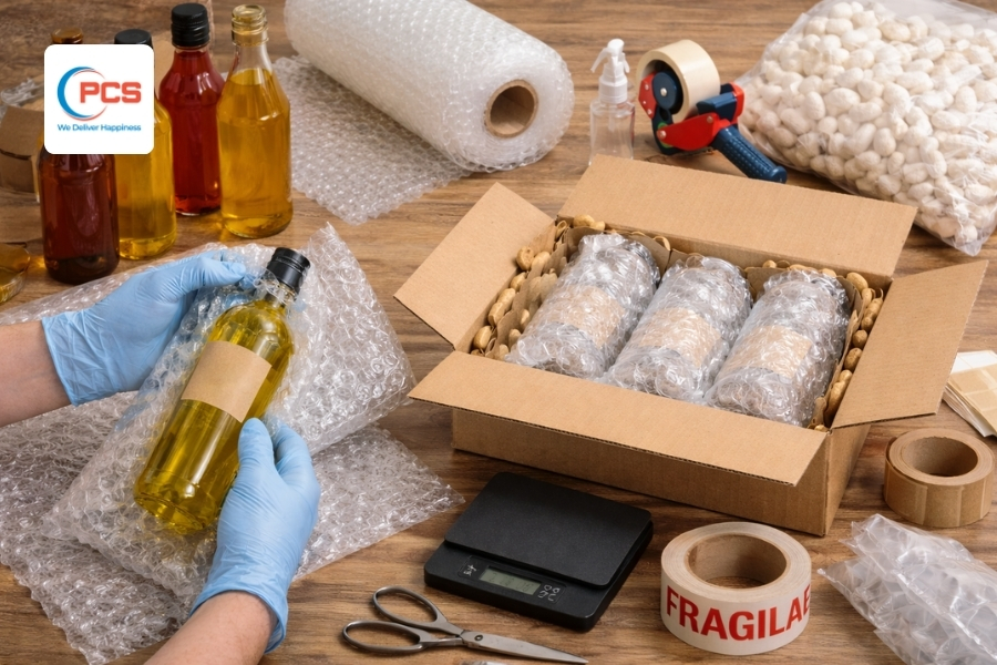 Quy trình đóng gói hàng chất lỏng chuyển phát nhanh Quy trình đóng gói hàng chất lỏng chuyển phát nhanh