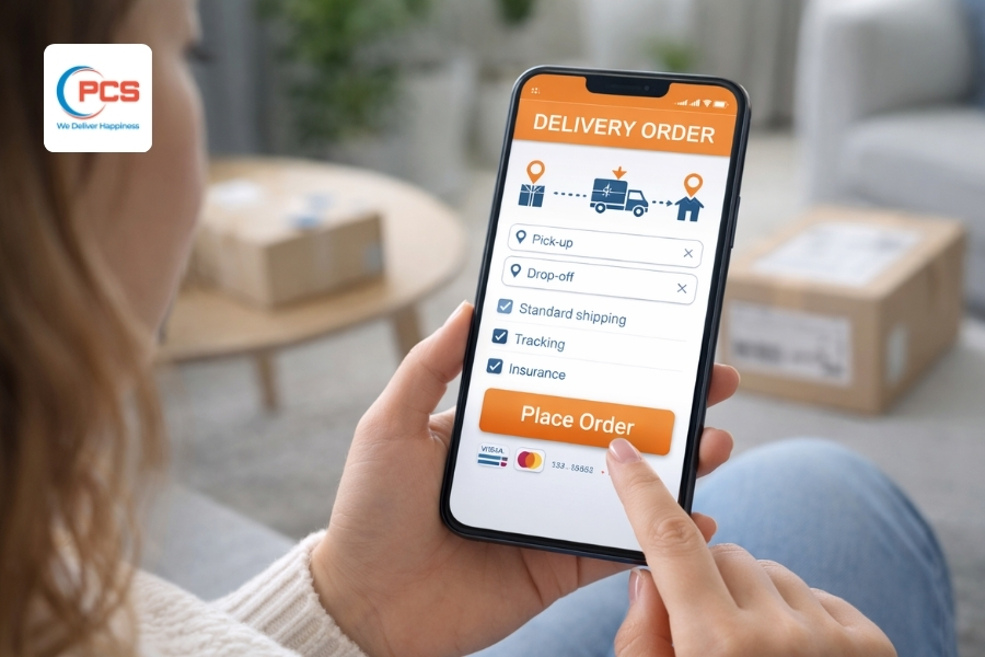Khách hàng có thể chủ động đặt đơn giao hàng thông qua ứng dụng Khách hàng có thể chủ động đặt đơn giao hàng thông qua ứng dụng