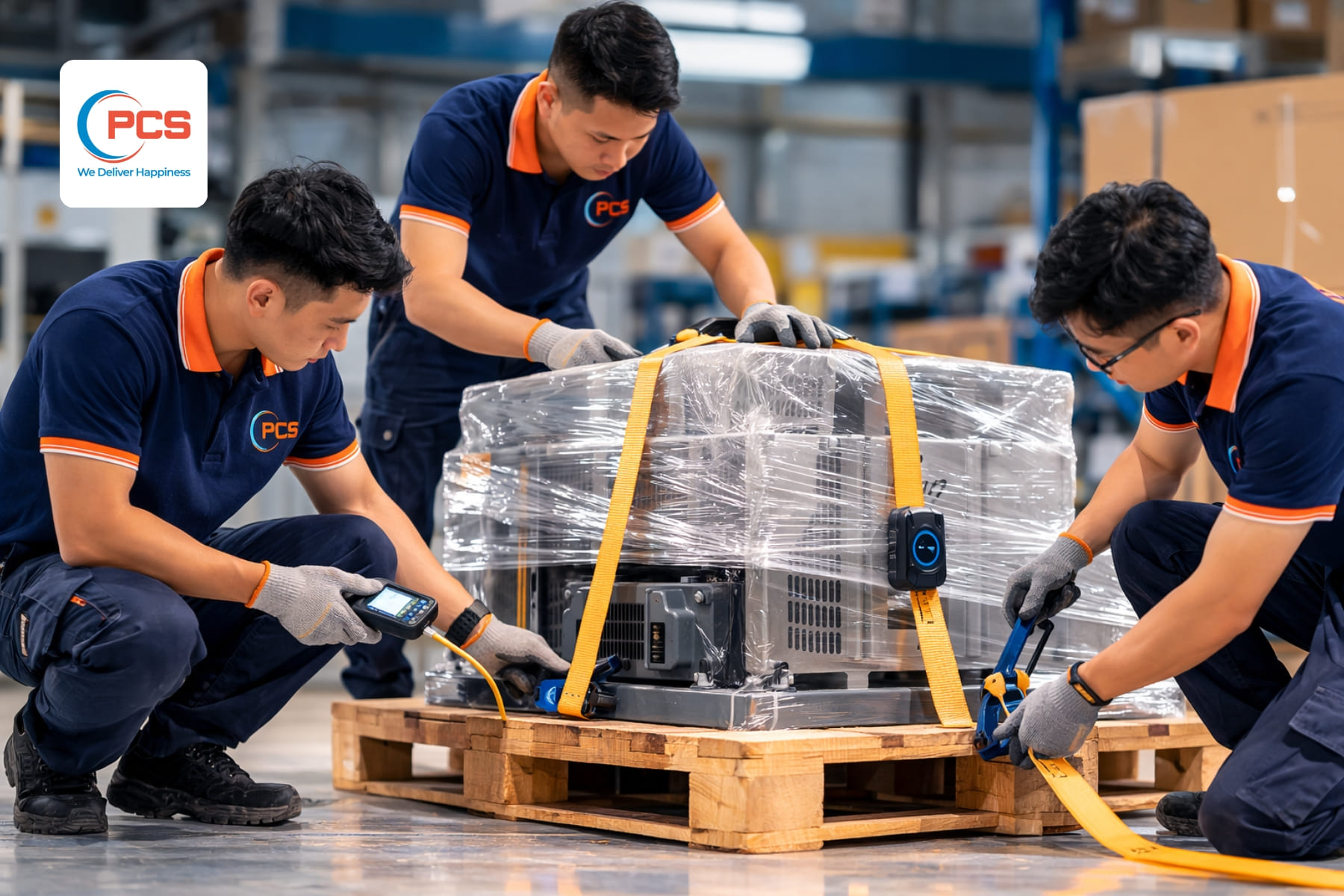 PCS Logistics cung cấp dịch vụ smart pallet d&agrave;nh ri&ecirc;ng cho c&aacute;c loại h&agrave;ng nặng