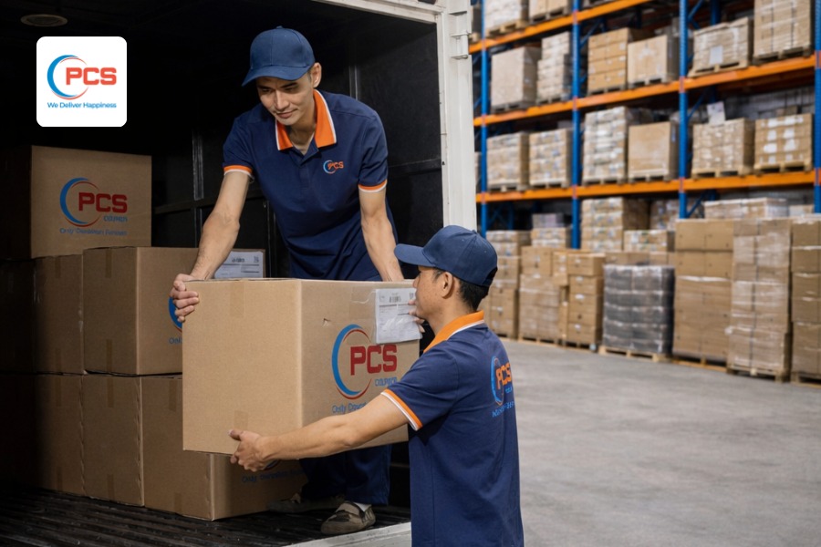 PCS điều động nh&acirc;n sự v&agrave; phương tiện đến nơi lấy h&agrave;ng đ&atilde; thỏa thuận