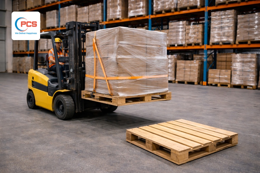 C&aacute;c thiết bị như xe cẩu, xe n&acirc;ng, con lăn pallet gi&uacute;p bạn bốc xếp h&agrave;ng nặng hiệu quả hơn