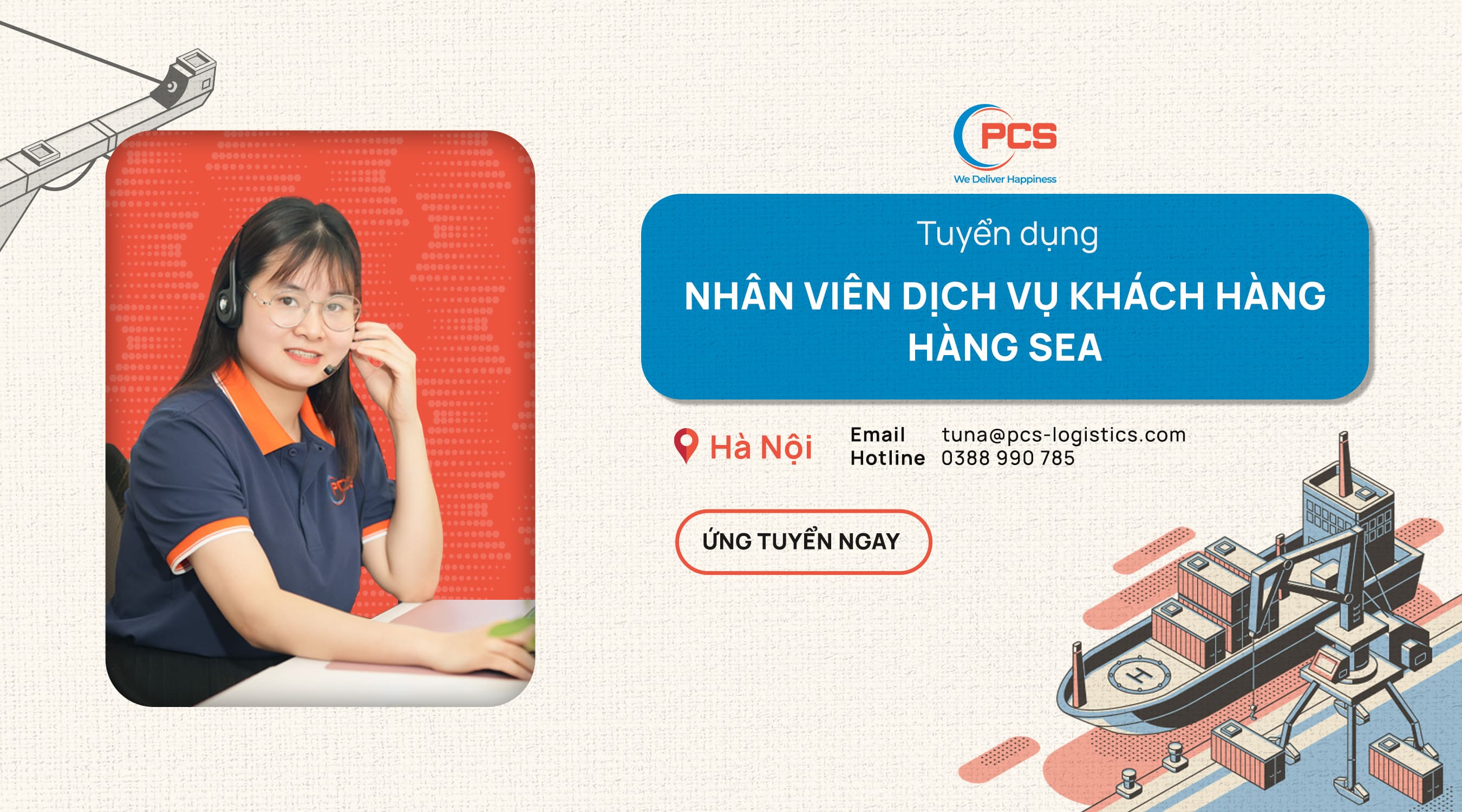Sea Freight Customer Service Executive working in Hanoi