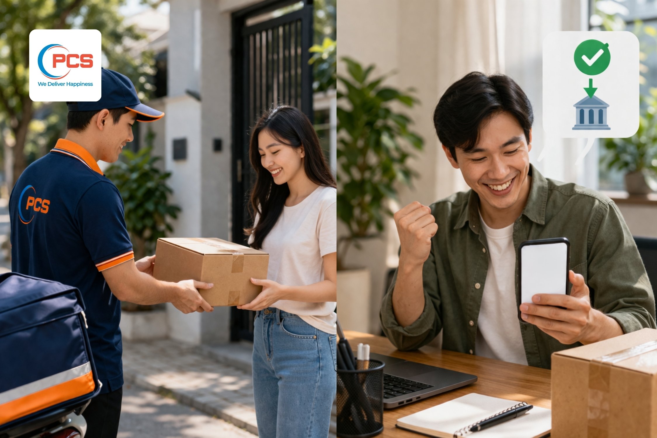 PCS Logistics nhanh chóng đối soát cho nhà bán hàng sau khi giao hàng thành công PCS Logistics nhanh chóng đối soát cho nhà bán hàng sau khi giao hàng thành công