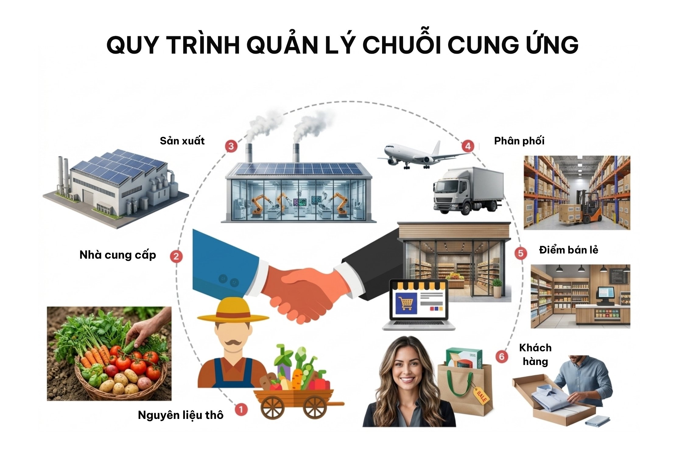 Sơ đồ chuỗi cung ứng từ nguyên vật liệu đến khách hàng Sơ đồ chuỗi cung ứng từ nguyên vật liệu đến khách hàng