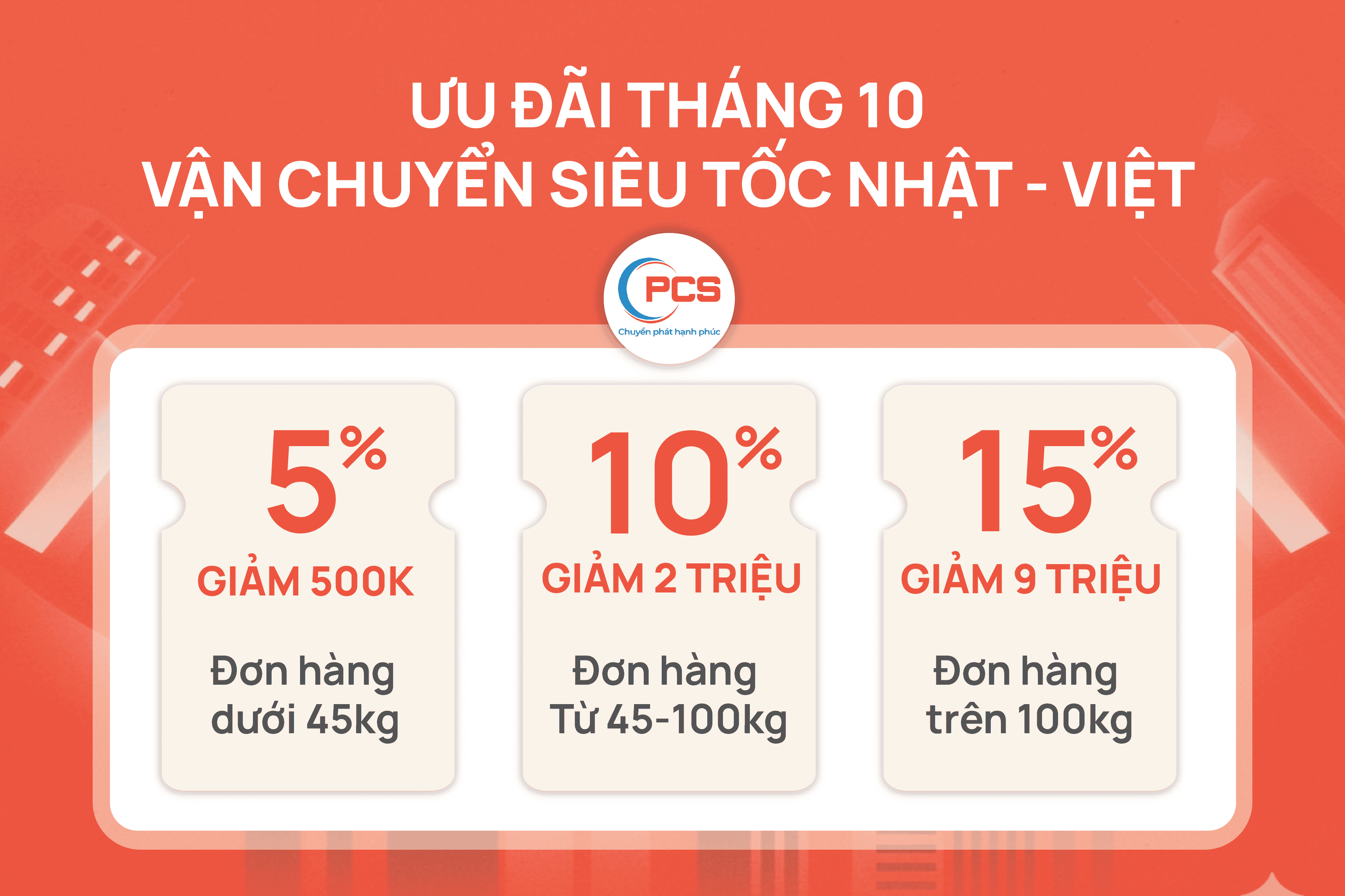 Ưu đ&atilde;i vận chuyển Nhật - Việt