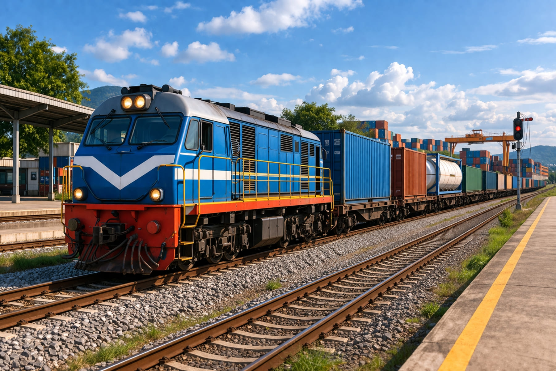 Phương tiện đường sắt vận chuyển h&agrave;ng h&oacute;a an to&agrave;n, ổn định