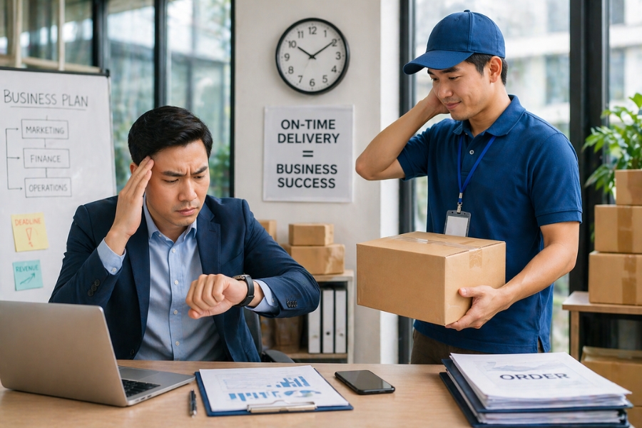 Chậm trễ giao h&agrave;ng c&oacute; thể ảnh hưởng đến tiến độ kinh doanh