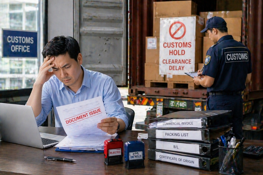 L&ocirc; h&agrave;ng bị giữ tại hải quan do sai s&oacute;t chứng từ