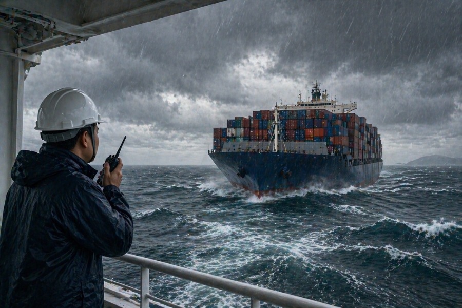 Thời tiết cực đoan l&agrave;m gi&aacute;n đoạn h&agrave;nh tr&igrave;nh giao h&agrave;ng trong vận chuyển đường biển