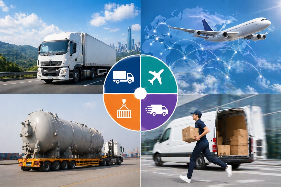 Ph&acirc;n loại c&aacute;c c&ocirc;ng ty vận chuyển h&agrave;ng h&oacute;a theo phạm vi phục vụ