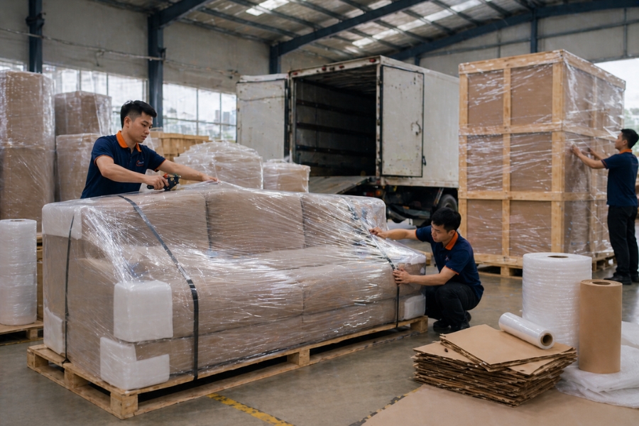H&agrave;ng qu&aacute; khổ qu&aacute; tải cần đ&aacute;p ứng ti&ecirc;u chuẩn đ&oacute;ng g&oacute;i để vận chuyển thuận tiện hơn