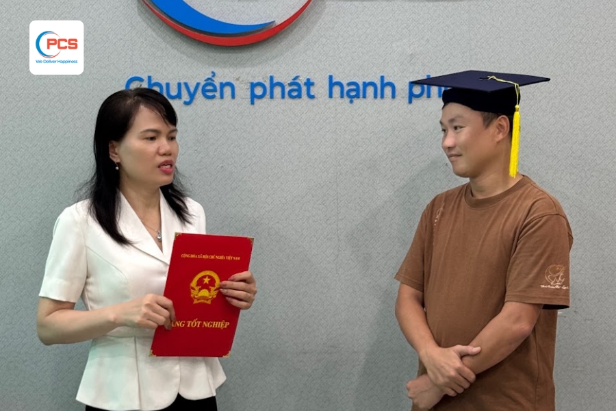 Chị B&ugrave;i Hương chia sẻ, ghi nhận h&agrave;nh tr&igrave;nh l&agrave;m việc của anh To&agrave;n tại PCS Logistics