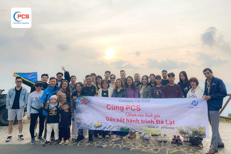 Khoảnh khắc PCS Logistics HCM c&ugrave;ng nhau lưu giữ những trải nghiệm đ&aacute;ng nhớ giữa kh&ocirc;ng gian b&igrave;nh y&ecirc;n của Đ&agrave; Lạt.&nbsp;