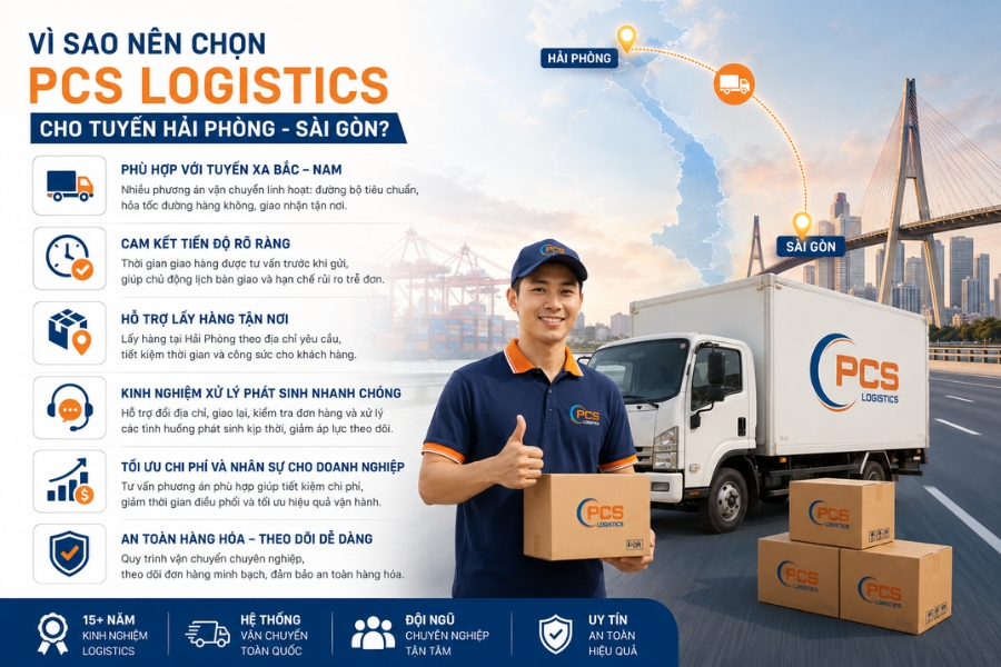 PCS Logistics gi&uacute;p doanh nghiệp tối ưu vận h&agrave;nh trong vận chuyển h&agrave;ng h&oacute;a