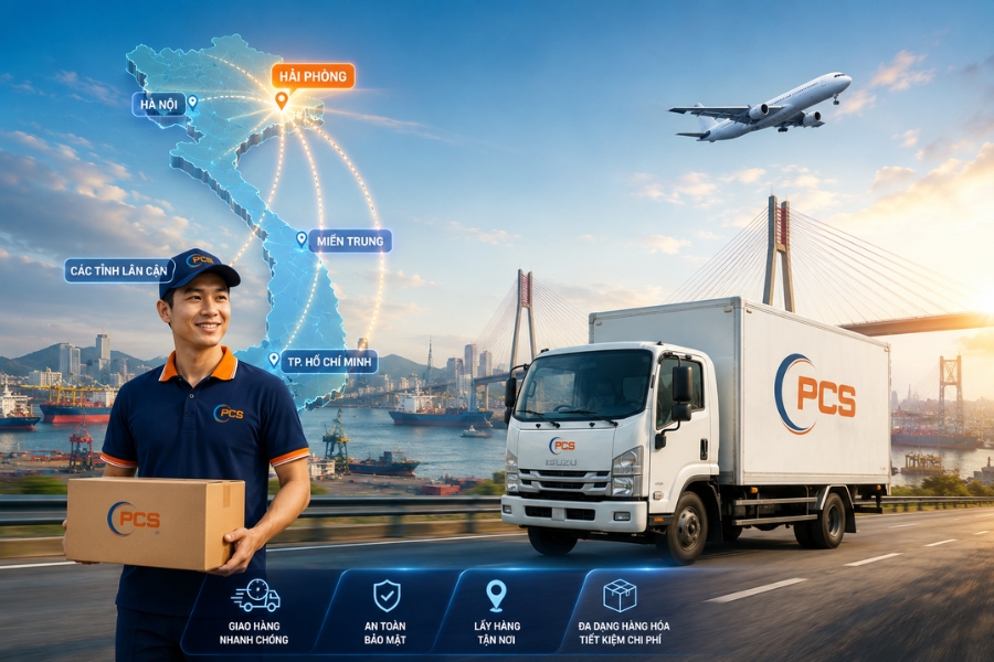 PCS Logistics giải ph&aacute;p chuyển ph&aacute;t nhanh hải ph&ograve;ng tận tay kh&aacute;ch h&agrave;ng