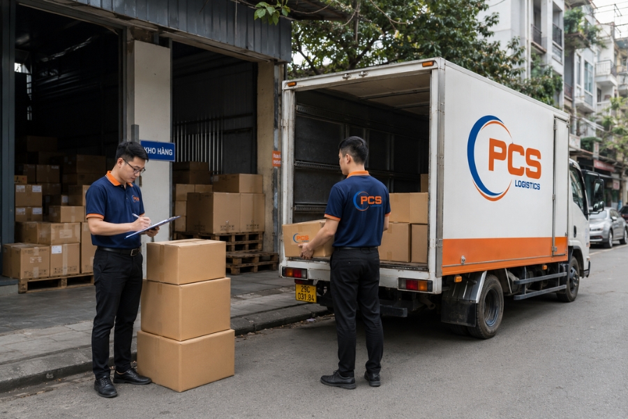 PCS Logistics hỗ trợ giao/trả c&aacute;c điểm nội th&agrave;nh/ngoại th&agrave;nh H&agrave; Nội theo y&ecirc;u cầu