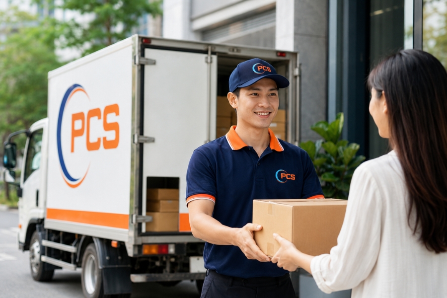 Pcs Logistics cam kết chuyển ph&aacute;t nhanh đ&uacute;ng hẹn đến tay kh&aacute;ch h&agrave;ng