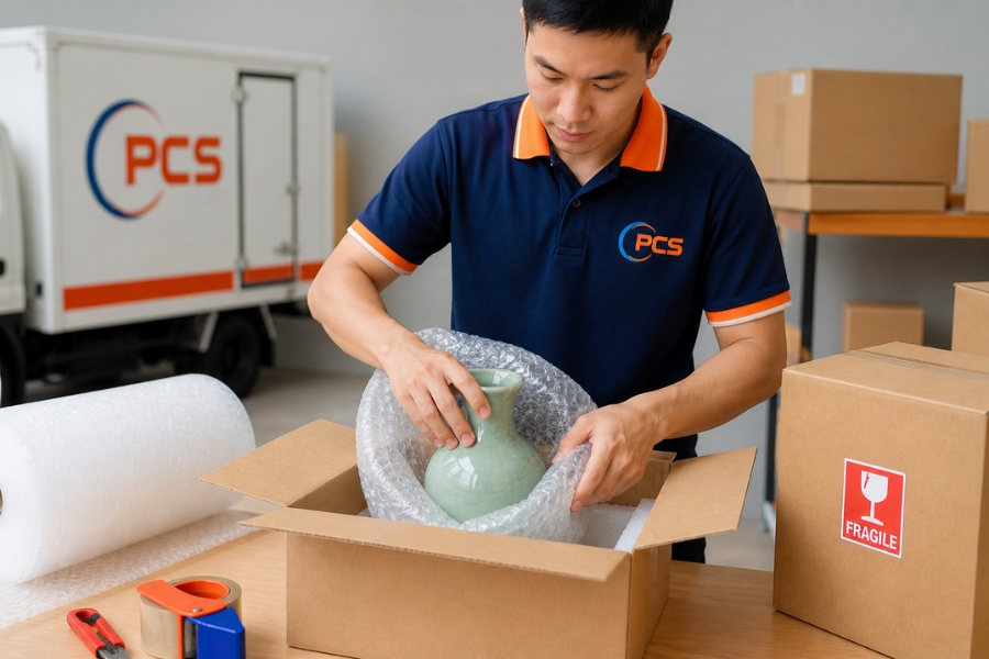 H&agrave;ng dễ vỡ sẽ được pcs kiếm định v&agrave; đ&oacute;ng g&oacute;i cẩn thận trước khi vận chuyển