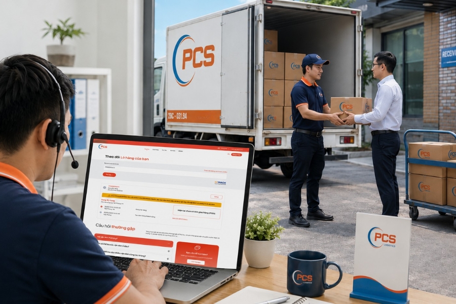 Trạng th&aacute;i đơn h&agrave;ng được PCS Logistics cập nhật theo thời gian thực cho kh&aacute;ch h&agrave;ng dễ d&agrave;ng theo d&otilde;i.