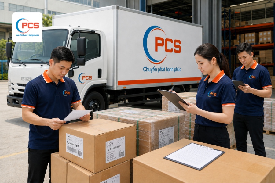PCS Logistics kiểm tra th&ocirc;ng tin quan trọng đơn h&agrave;ng để tr&aacute;nh t&igrave;nh trạng chậm nhập do sai số lượng/m&atilde; h&agrave;ng.