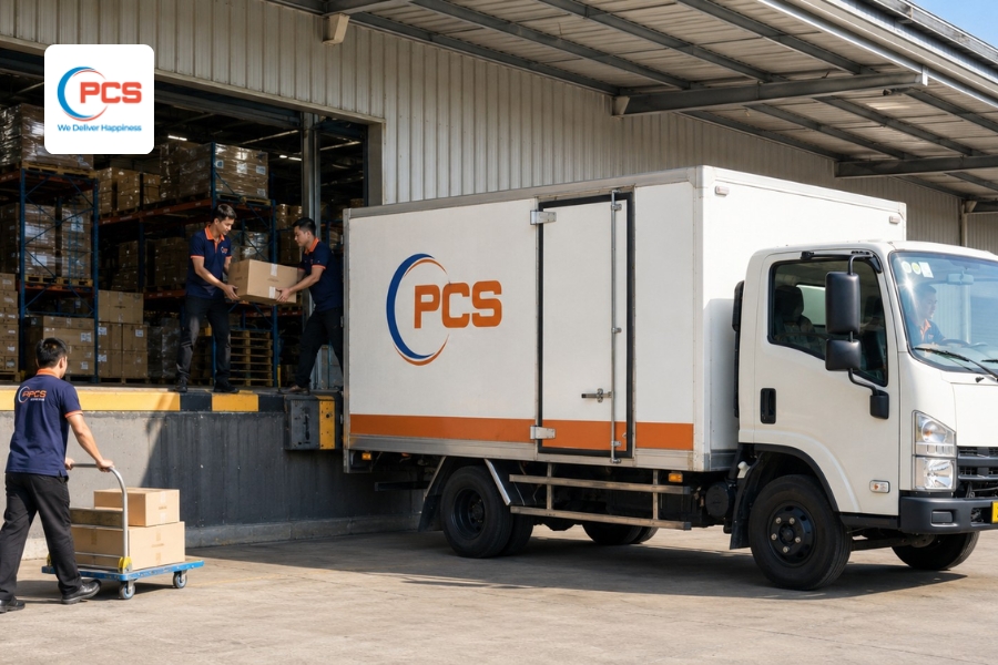 PCS Logistics hỗ trợ lấy h&agrave;ng theo thời gian v&agrave; địa điểm đ&atilde; thống nhất, doanh nghiệp chủ động chuẩn bị h&agrave;ng trước khi giao v&agrave;o hệ thống si&ecirc;u thị.