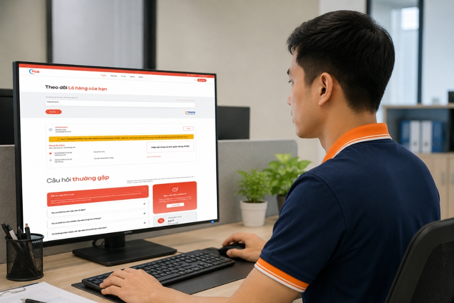 Trạng thái đơn hàng luôn được cập nhật real-time trên website của PCS Logistics Trạng thái đơn hàng luôn được cập nhật real-time trên website của PCS Logistics
