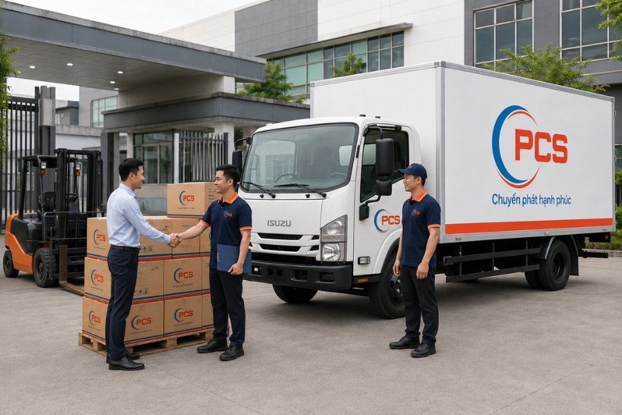 giải ph&aacute;p vận chuyển h&agrave;ng h&oacute;a h&agrave; nội b&igrave;nh dương tại pcs logistics