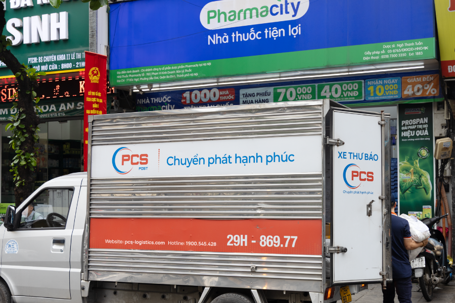 PCS Logistics l&agrave; đối t&aacute;c ph&acirc;n phối h&agrave;ng h&oacute;a đi c&aacute;c chuỗi nh&agrave; thuốc lớn cho An Ph&aacute;t Xanh
