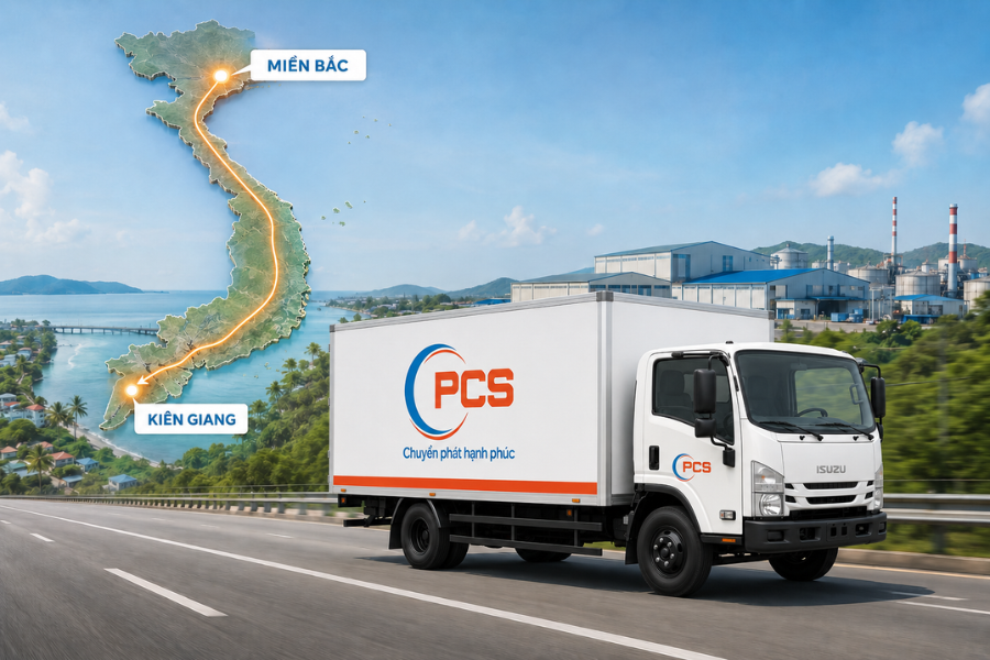 Hàng hóa từ các tỉnh phía Bắc được PCS Logistics kết nối và vận chuyển đến Kiên Giang theo nhu cầu thực tế. Hàng hóa từ các tỉnh phía Bắc được PCS Logistics kết nối và vận chuyển đến Kiên Giang theo nhu cầu thực tế.