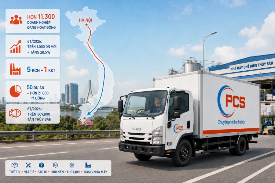 H&agrave; Nội &ndash; C&agrave; Mau l&agrave; tuyến kết nối nguồn h&agrave;ng từ miền Bắc đến c&aacute;c khu vực sản xuất, kinh doanh v&agrave; ph&acirc;n phối tại cực Nam