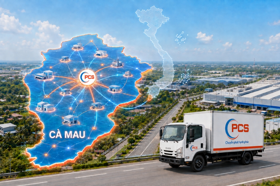 PCS Logistics hỗ trợ giao nhận rộng khắp tuyến H&agrave; Nội - C&agrave; Mau, kết nối đến nhiều khu vực tại C&agrave; Mau.
