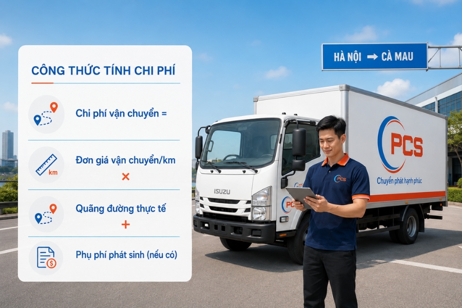 PCS Logistics x&acirc;y dựng bảng gi&aacute; vận chuyển H&agrave; Nội - C&agrave; Mau minh bạch, r&otilde; r&agrave;ng theo từng nhu cầu giao nhận.